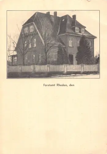 A151 Deutschland Forstamt Rhoden Forstmeister Dr. Glaeser Forstamt Postkarte