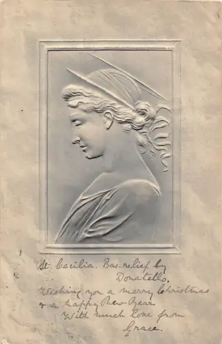 L554 Jugendstil St Helena 1904 geprägte alte Postkarte