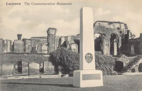 A997 Indien Lucknow Gedenkdenkmal Vintage Postkarte