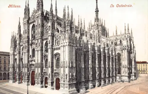 A039 Italien Mailänder Dom ungeteilt Vintage Postkarte