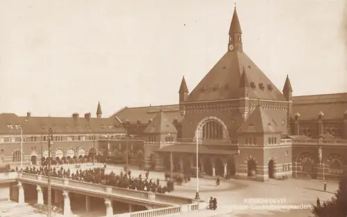 A148 Dänemark Kopenhagen Hauptbahnhof Vintage Postkarte