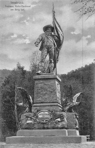 A038 Österreich Innsbruck Andreas Hofer Denkmal Am Berg Isel Vintage Postkarte