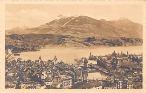 A041 Schweiz Luzern und Rigi Panoramablick Postkarte