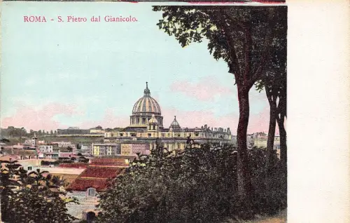 L257 Italien ROM - S. Pietro dal Gianicolo. alte Postkarte