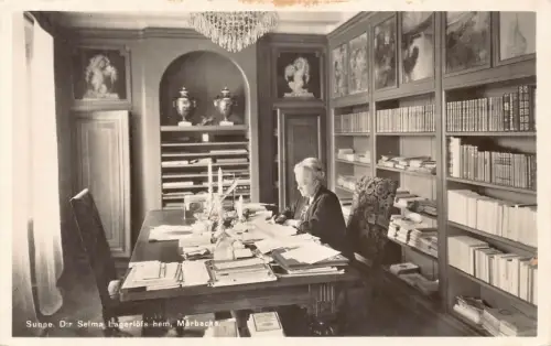 Schweden Sunne Dr Selma Lagerlofs Saum Marbacka RPPC Vintage Postkarte