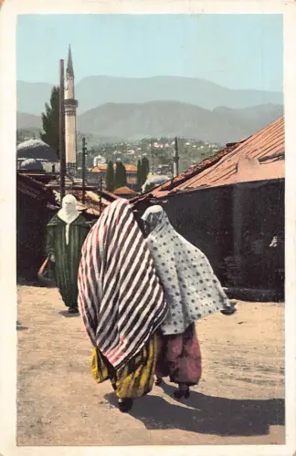 A853 Bosnien und Herzegowina Türkische Frauen Traditionelle Kostüme Ethno Postkarte