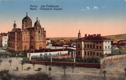 A854 Bulgarien Varna Kathedrale Vintage Postkarte