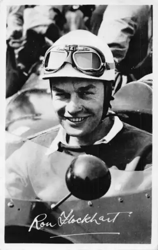 L547 Motoring Ron Flockhart britischer Rennfahrer Formel 1 RPPC Postkarte