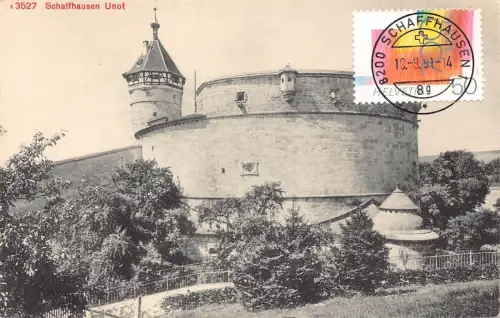 L297 Schweiz Schaffhausen Unot Turm Vintage Postkarte