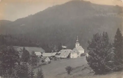 A857 Österreich Glasshuetten bei Deutschlandsberg Kirche RPPC Vintage Postkarte
