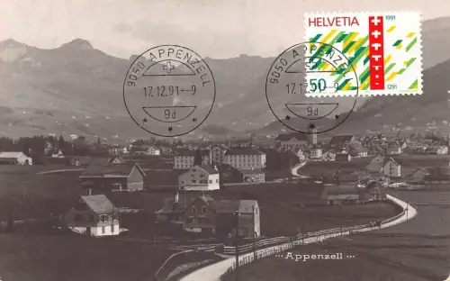 L297 Schweiz Appenzeller Berge Panoramablick Vintage Postkarte