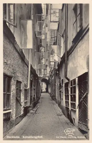 A857 Schweden Stolckholm Kolmaetaregraend Straße RPPC Vintage Postkarte