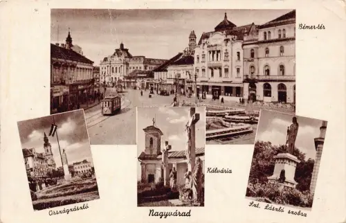 L508 Rumänien Nagyvarad Oradea 1945 Vintage Postkarte