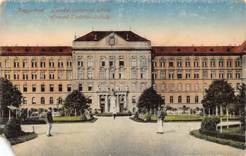 L508 Rumänien Nagyvarad Oradea Militärschule Vintage Postkarte