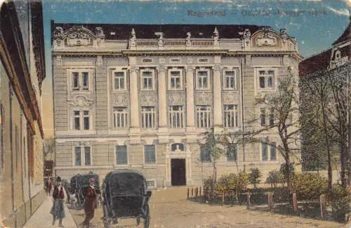 L508 Rumänien Nagyvarad Oradea Bank Vintage Postkarte