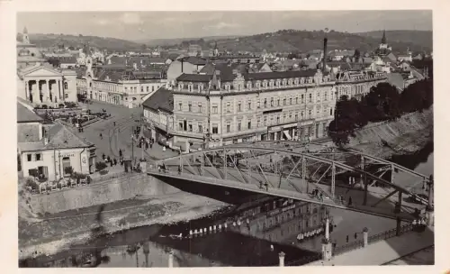 L508 Rumänien Nagyvarad Oradea Brücke über Crisul Fluss Vintage Postkarte