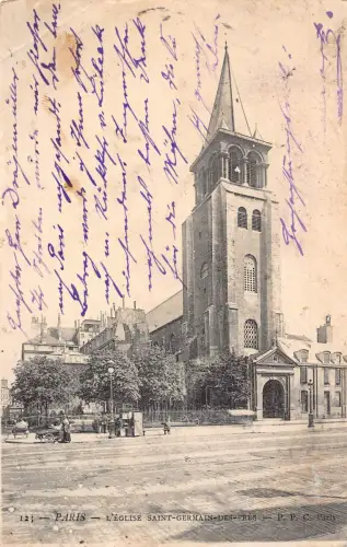 A233 Frankreich 1904 Paris Saint Germain des Pres Kirche Vintage Postkarte