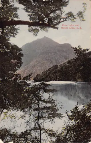 B597 Neuseeland seltene See und Berg Ailsa Vintage Postkarte
