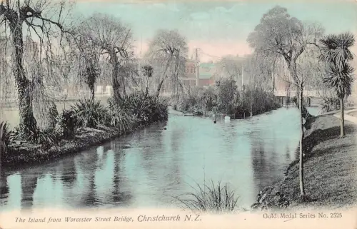 B597 Neuseeland Christchurch Island von Worcester Street Bridge Postkarte