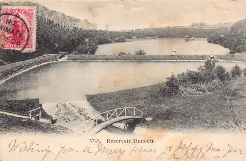 B597 Neuseeland 1906 Reservoir Dunedin Vintage Postkarte