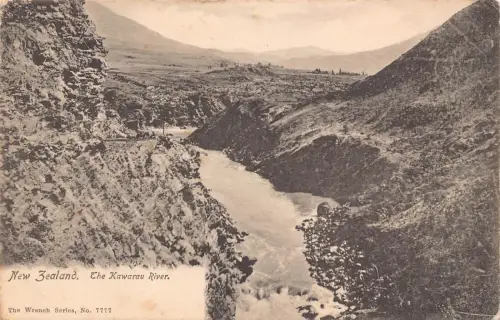 B597 Neuseeland 1906 The Kawarau River Vintage Postkarte