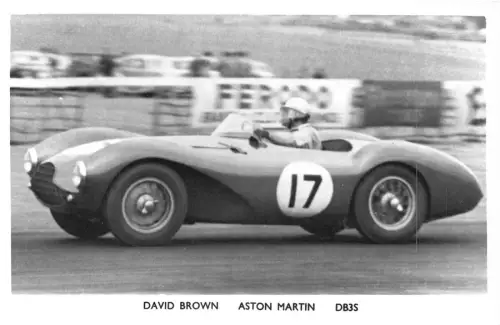 L547 David Brown Racing Aston Martin DB3S Auto Car RPPC Vintage Postkarte