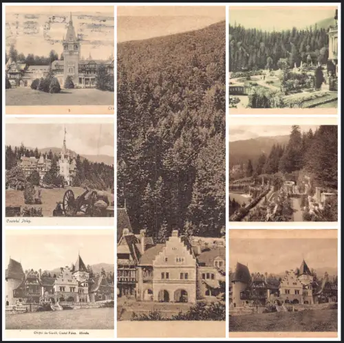 L491 Rumänien Sinaia Schloss Peles Lot 7 alte Postkarten