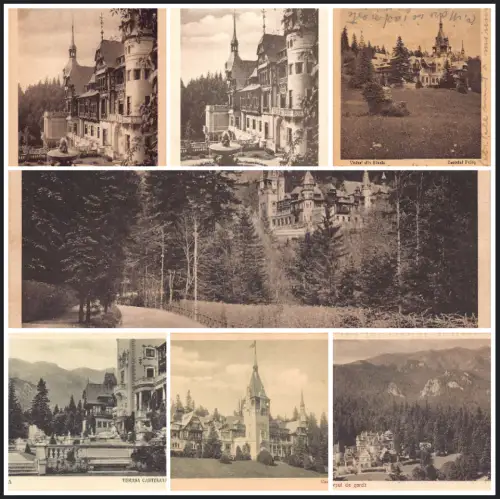 L490 Rumänien Sinaia Schloss Peles Lot 7 alte Postkarten
