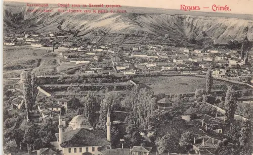 A864 Russland Krim Bakhchysarai Gesamtansicht Khan Palast Postkarte