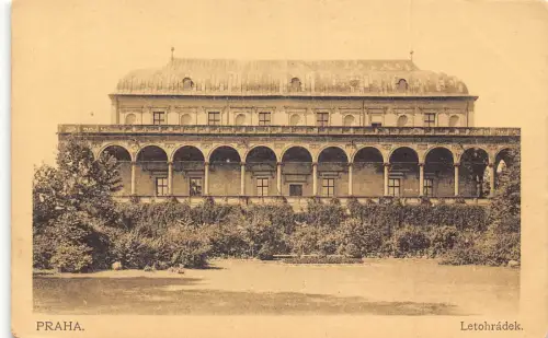 A864 Tschechien Praha Prag Schloss Letohradek Vintage Postkarte