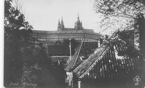 A864 Tschechien Praha Prag Hradschin Burg RPPC Postkarte