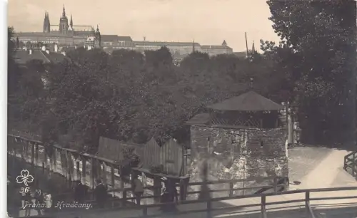 A864 Tschechien Praha Prag Hradschin Burg Bastion RPPC Postkarte