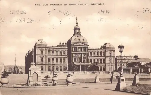 A864 Südafrika 1924 Old Houses of Parliament Pretoria Vintage Postkarte