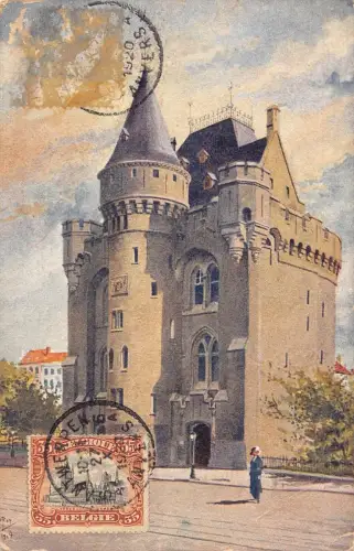 L135 Belgien 1920 Brüssel Schloss La Porte de Hal Vintage Postkarte