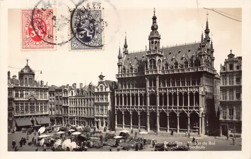 L134 Belgien 1932 Brüssel Maison du Roi Broodhuis Vintage Postkarte