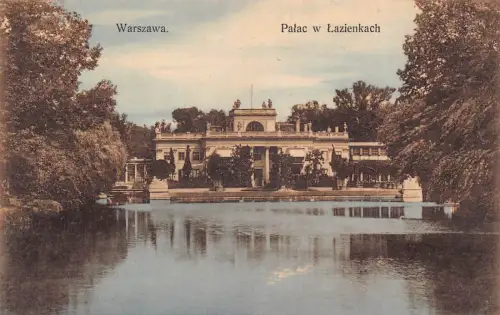 L315 Polen Warschauer Schloss in Lazienki Vintage Postkarte