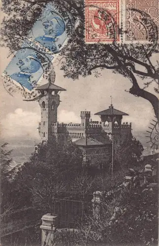 L140 Italien 1922 Genua Castello Schloss Bruzzo Vintage Postkarte