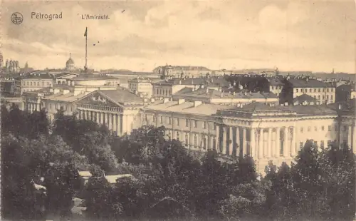 L001 Russland Petrograd St Petersburg Admiralität Feldpost Vintage Postkarte