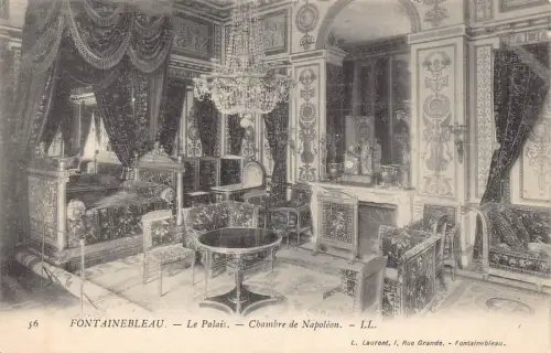 C003 Frankreich, Fontainebleau, Der Palast Vintage Postkarte