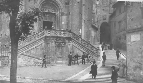Italien Perugia Scalette Sant'Ercolano Treppe des Heiligen Herculanus Postkarten B909