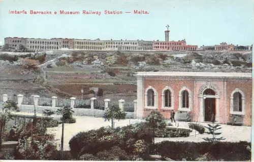 Malta Valetta Imtarfa Kaserne e Museum Bahnhof Postkarte B911
