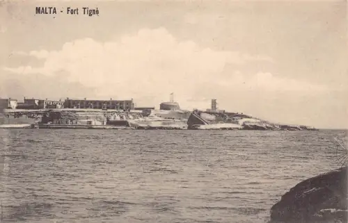 Malta Valetta Fort Tigne Vintage Postkarten B910