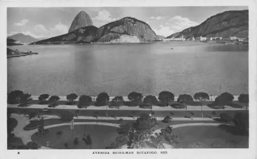 A866 Brasilien Avenida Beira Mar Botafogo Vintage Postkarte