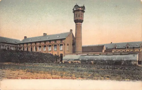 A866 Belgien Eecloo Eeklo Institut Notre Dame aux Epines Wasserturm Postkarte
