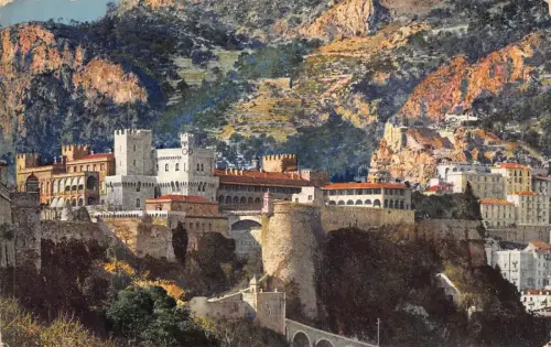 A870 Monaco Palais du Prince Vintage Postkarte