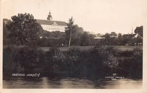 Tschechien 1926 Schloss Mnichovo Hradiste alte Postkarte