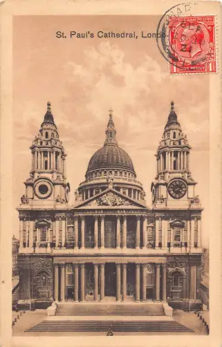 L138 Großbritannien 1921 London St Paul's Cathedral Vintage Postkarte