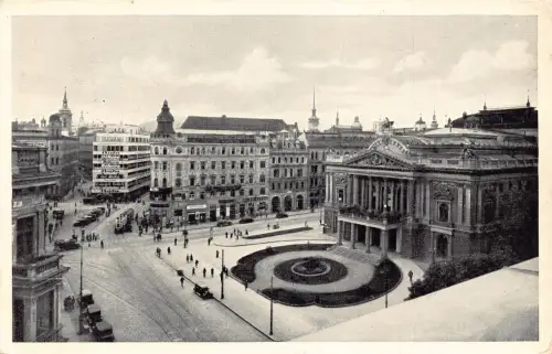 L067 Tschechien Brünn 1937 Theater Vintage Postkarte