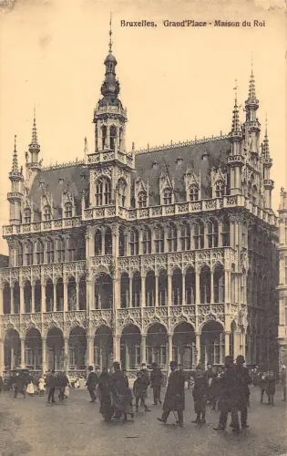 B138 Belgien Bruxelles Brüssel Grand Place Maison du Roi Vintage Postkarte