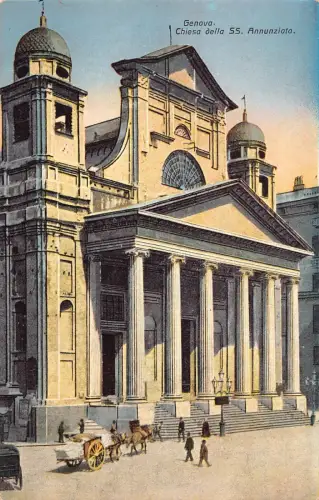 B147 Italien Genua Genua Chiesa della SS Annunziata Kirche Postkarte